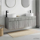 vidaXL Badkamerkast set 3 st Wit 49 x 44,5 x 65,5 cm Bewerkt hout