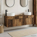 vidaXL Badkamerkast set 3 st Wit 49 x 44,5 x 65,5 cm Bewerkt hout