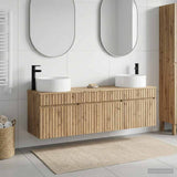 vidaXL Badkamerkast set 3 st Wit 49 x 44,5 x 65,5 cm Bewerkt hout