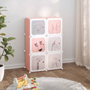 vidaXL Kids' Storage Unit with 6 Compartments Polypropylene Pink