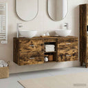 vidaXL Bathroom cabinet set 3 pcs White 49.5 x 35 x 63 cm Engineered wood