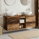 vidaXL Bathroom cabinet set 3 pcs White 49.5 x 35 x 63 cm Engineered wood
