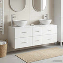 vidaXL Badkamerkast set 3 st Wit 49,5 x 35 x 63 cm Bewerkt hout