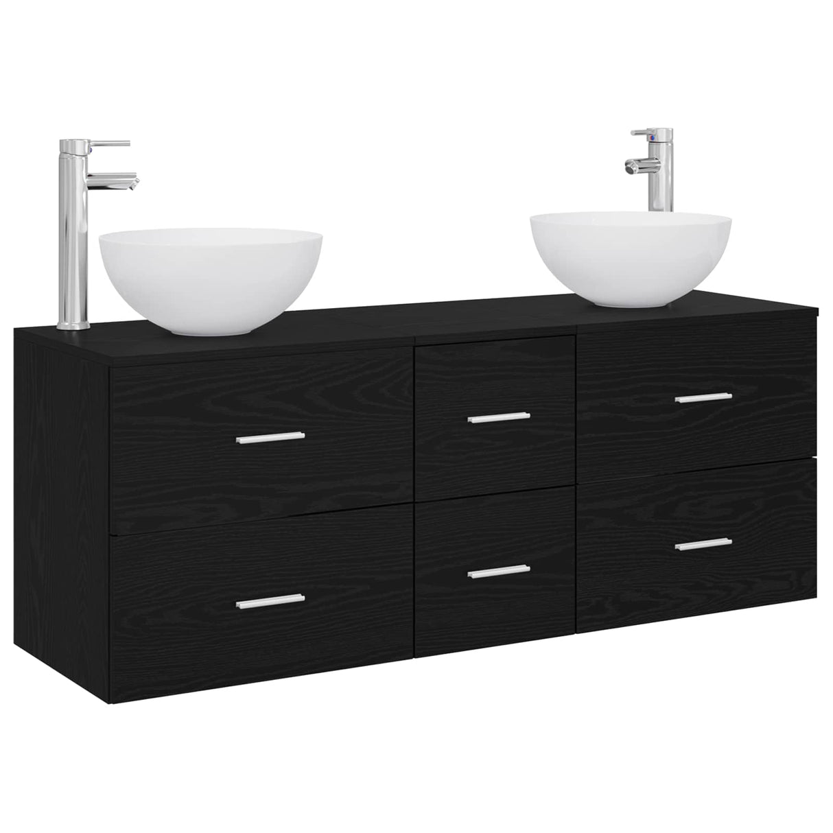 vidaXL Badkamerkast set 3 st Wit 49,5 x 35 x 63 cm Bewerkt hout