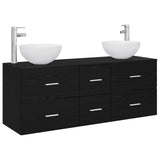 vidaXL Badkamerkast set 3 st Wit 49,5 x 35 x 63 cm Bewerkt hout