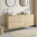 vidaXL Badkamerkast set 3 st Wit 49,5 x 35 x 63 cm Bewerkt hout