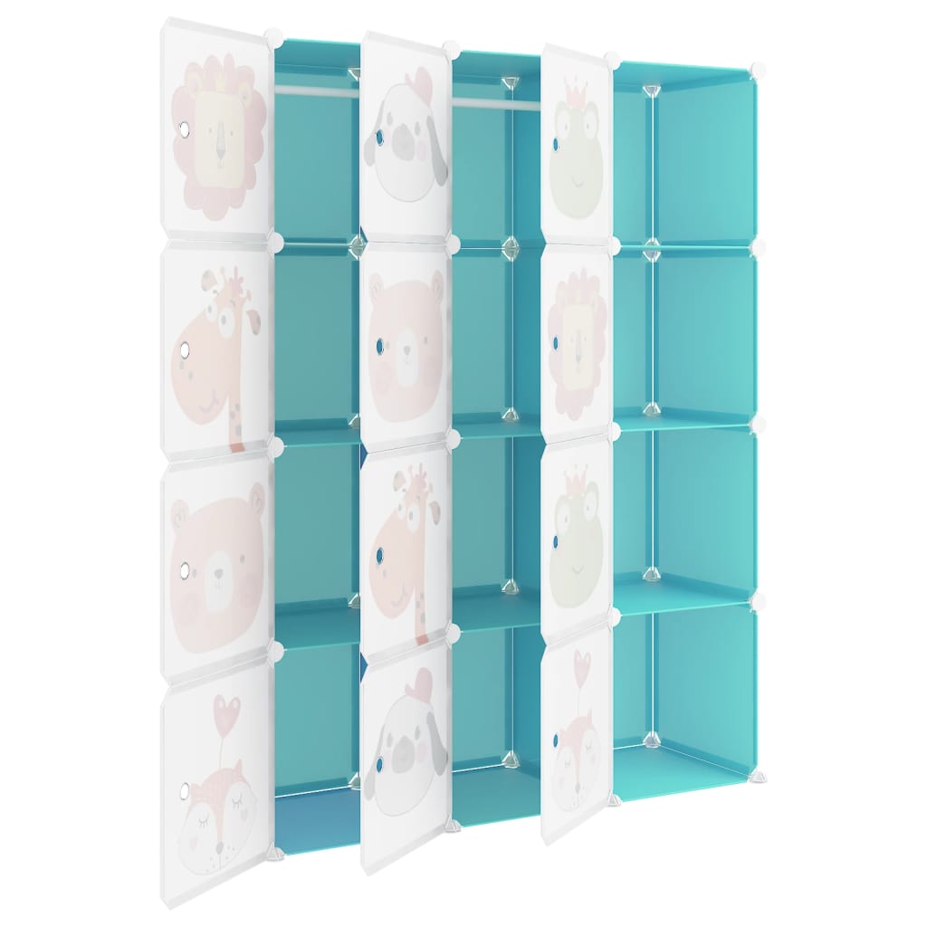 vidaXL Kids' Storage Unit with 6 Compartments Polypropylene Pink