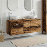 vidaXL Badkamerkast set 3 st Wit 49,5 x 35 x 63 cm Bewerkt hout