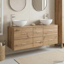 vidaXL Badkamerkast set 3 st Wit 49,5 x 35 x 63 cm Bewerkt hout