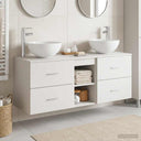 vidaXL Badkamerkast set 3 st Wit 49,5 x 41 x 64,5 cm Bewerkt hout