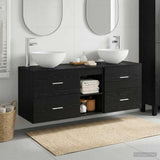 vidaXL Badkamerkast set 3 st Wit 49,5 x 41 x 64,5 cm Bewerkt hout