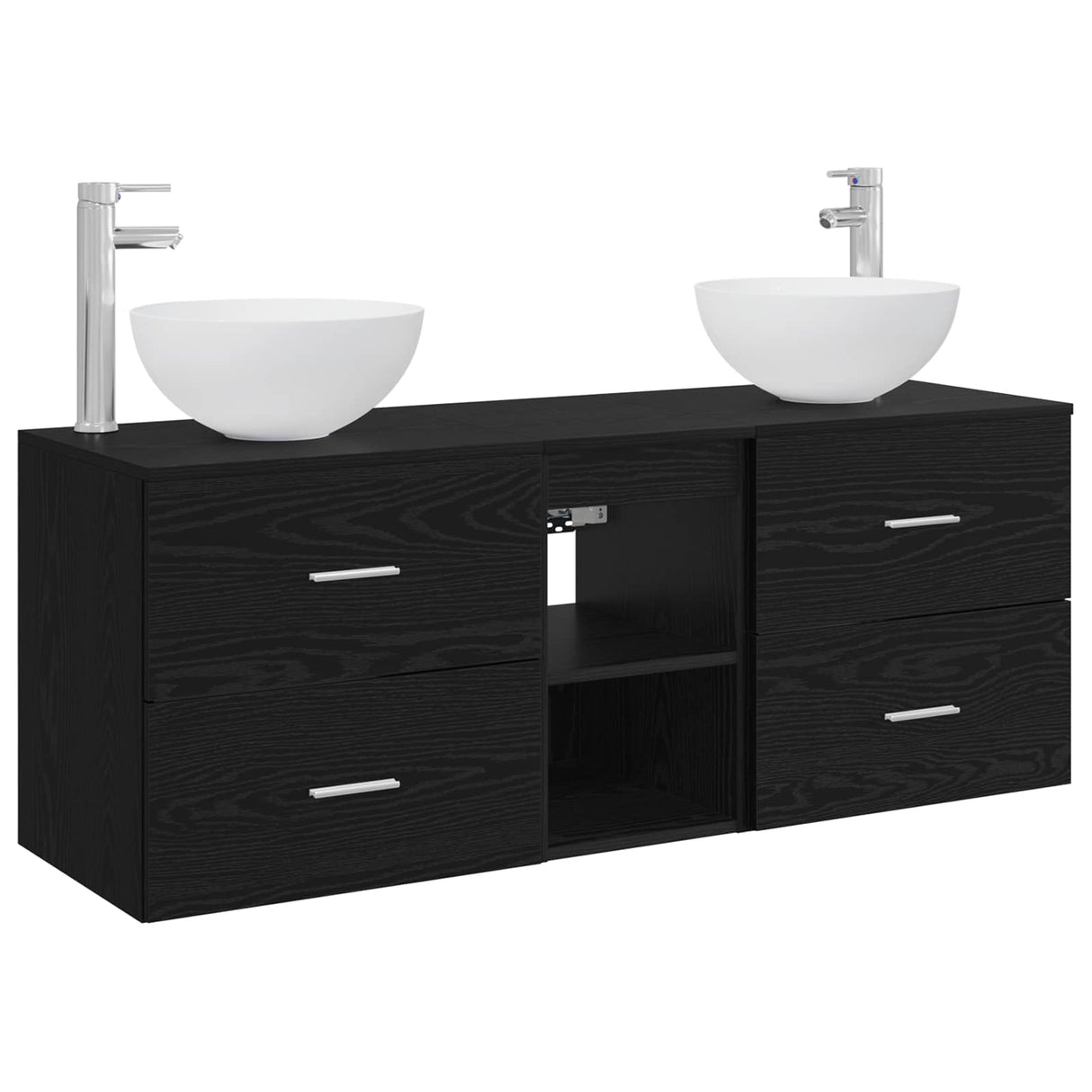 vidaXL Badkamerkast set 3 st Wit 49,5 x 41 x 64,5 cm Bewerkt hout