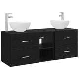 vidaXL Badkamerkast set 3 st Wit 49,5 x 41 x 64,5 cm Bewerkt hout