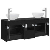 vidaXL Badkamerkast set 3 st Wit 49,5 x 41 x 64,5 cm Bewerkt hout