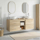 vidaXL Badkamerkast set 3 st Wit 49,5 x 41 x 64,5 cm Bewerkt hout