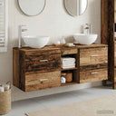 vidaXL Badkamerkast set 3 st Wit 49,5 x 41 x 64,5 cm Bewerkt hout