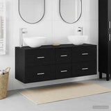 vidaXL Badkamerkast set 3 st Wit 49,5 x 41 x 64,5 cm Bewerkt hout