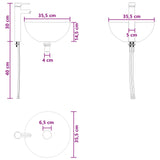 vidaXL Badkamerkast set 3 st Wit 49,5 x 41 x 64,5 cm Bewerkt hout
