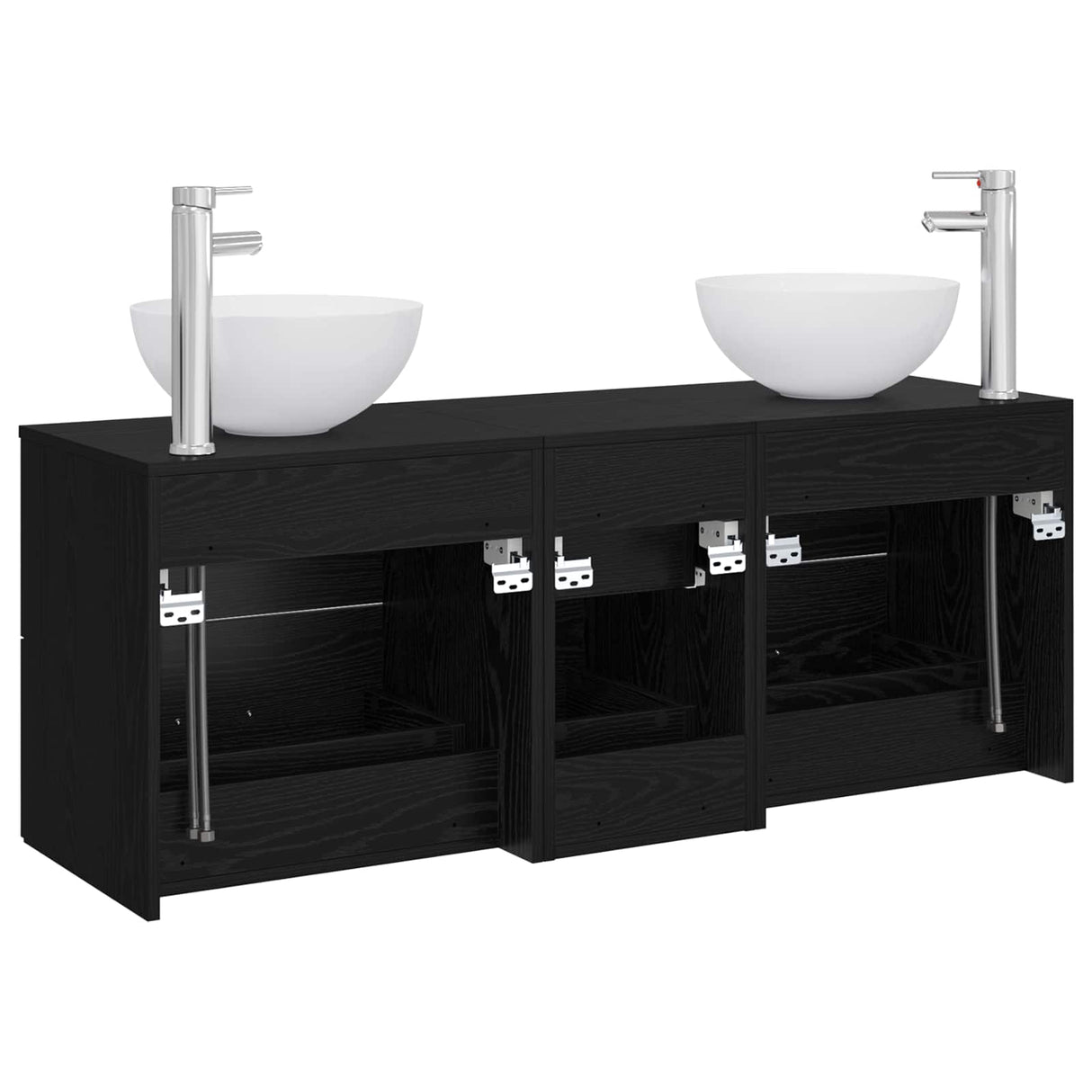 vidaXL Badkamerkast set 3 st Wit 49,5 x 41 x 64,5 cm Bewerkt hout