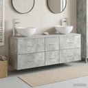 vidaXL Badkamerkast set 3 st Wit 49,5 x 41 x 64,5 cm Bewerkt hout