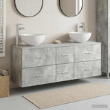 vidaXL Badkamerkast set 3 st Wit 49,5 x 41 x 64,5 cm Bewerkt hout