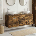 vidaXL Badkamerkast set 3 st Wit 49,5 x 41 x 64,5 cm Bewerkt hout