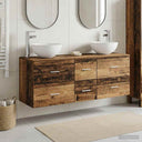 vidaXL Badkamerkast set 3 st Wit 49,5 x 41 x 64,5 cm Bewerkt hout