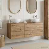 vidaXL Badkamerkast set 3 st Wit 49,5 x 41 x 64,5 cm Bewerkt hout