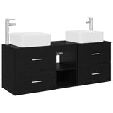 vidaXL Badkamerkast set 3 st Wit 49,5 x 41 x 63 cm Bewerkt hout
