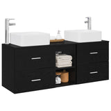 vidaXL Badkamerkast set 3 st Wit 49,5 x 41 x 63 cm Bewerkt hout