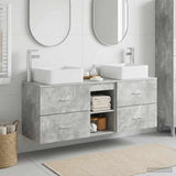 vidaXL Badkamerkast set 3 st Wit 49,5 x 41 x 63 cm Bewerkt hout