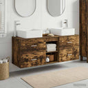 vidaXL Badkamerkast set 3 st Wit 49,5 x 41 x 63 cm Bewerkt hout