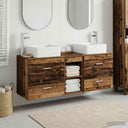 vidaXL Badkamerkast set 3 st Wit 49,5 x 41 x 63 cm Bewerkt hout