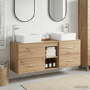 vidaXL Badkamerkast set 3 st Wit 49,5 x 41 x 63 cm Bewerkt hout