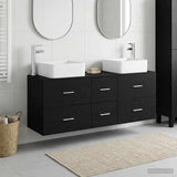 vidaXL Badkamerkast set 3 st Wit 49,5 x 41 x 63 cm Bewerkt hout