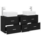 vidaXL Badkamerkast set 3 st Wit 49,5 x 41 x 63 cm Bewerkt hout