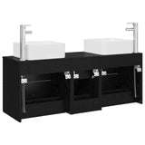 vidaXL Badkamerkast set 3 st Wit 49,5 x 41 x 63 cm Bewerkt hout