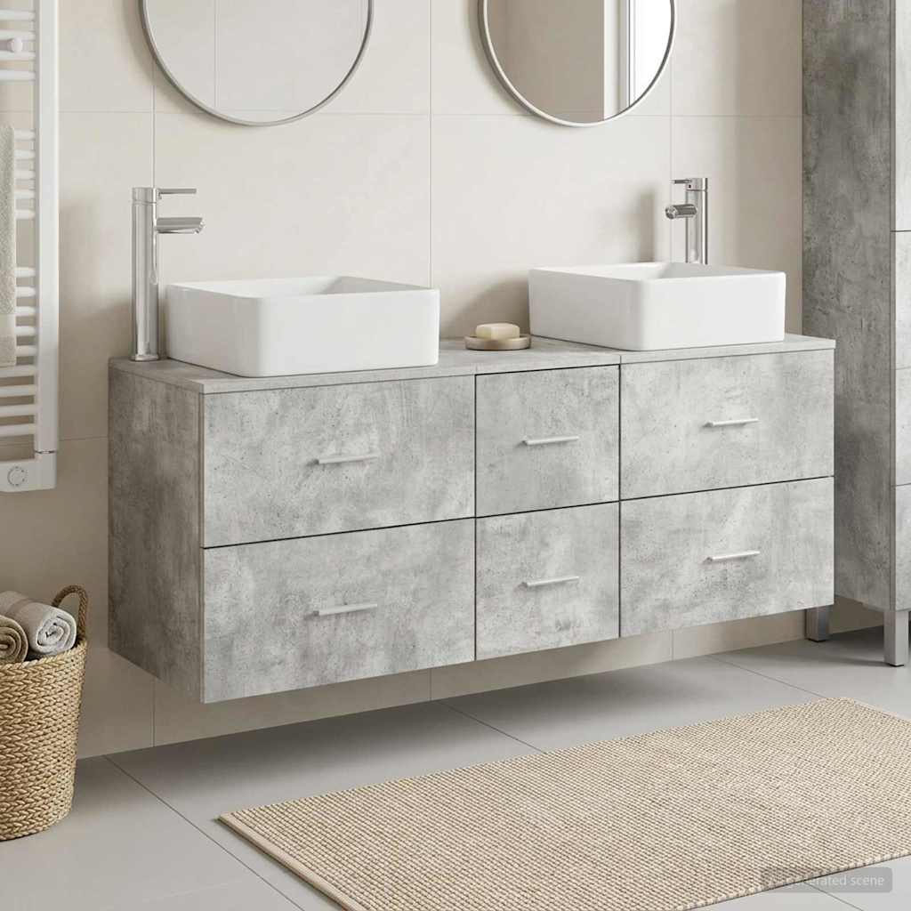 vidaXL Badkamerkast set 3 st Wit 49,5 x 41 x 63 cm Bewerkt hout