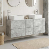 vidaXL Badkamerkast set 3 st Wit 49,5 x 41 x 63 cm Bewerkt hout