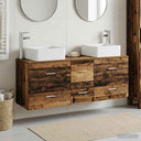 vidaXL Badkamerkast set 3 st Wit 49,5 x 41 x 63 cm Bewerkt hout