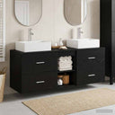 vidaXL Badkamerkast set 3 st Wit 49,5 x 41 x 62,5 cm Bewerkt hout