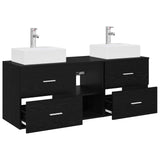 vidaXL Badkamerkast set 3 st Wit 49,5 x 41 x 62,5 cm Bewerkt hout