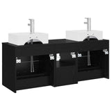 vidaXL Badkamerkast set 3 st Wit 49,5 x 41 x 62,5 cm Bewerkt hout