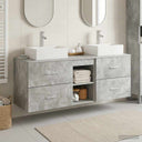 vidaXL Badkamerkast set 3 st Wit 49,5 x 41 x 62,5 cm Bewerkt hout
