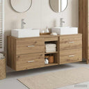 vidaXL Badkamerkast set 3 st Wit 49,5 x 41 x 62,5 cm Bewerkt hout