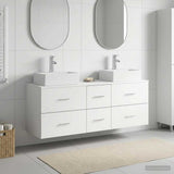 vidaXL Badkamerkast set 3 st Wit 49,5 x 41 x 62,5 cm Bewerkt hout
