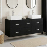 vidaXL Badkamerkast set 3 st Wit 49,5 x 41 x 62,5 cm Bewerkt hout