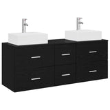 vidaXL Badkamerkast set 3 st Wit 49,5 x 41 x 62,5 cm Bewerkt hout