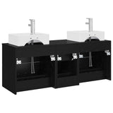 vidaXL Badkamerkast set 3 st Wit 49,5 x 41 x 62,5 cm Bewerkt hout