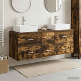 vidaXL Badkamerkast set 3 st Wit 49,5 x 41 x 62,5 cm Bewerkt hout